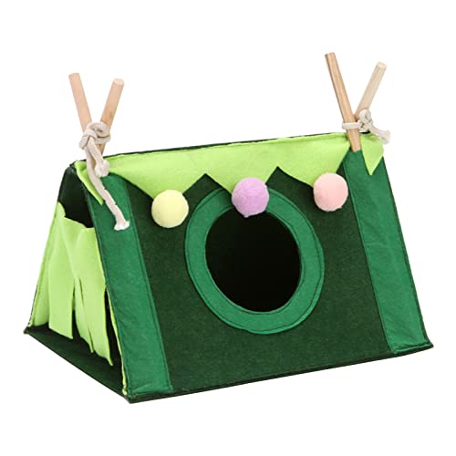 LUDAKE Tragbares Kleintierzelt, Bett für kreative faltbare Haustiere, Hamster, grüne Zelte von LUDAKE