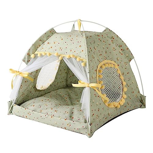 Pet Tipi Hundebett für Hunde Outdoor Camping Ruhezelt Tragbar Leicht Welpe Haustier Zelt Feuchtigkeitsfest von LUDAKE