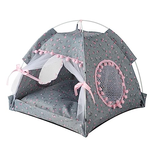 Pet Tipi Hundebett für Hunde Outdoor Camping Ruhezelt Tragbar Leicht Welpe Haustier Zelt Feuchtigkeitsfest von LUDAKE