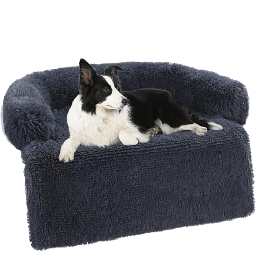 LUFEEMGA Hundesofa Bett Matte Weiche Plüsch Couch Waschbar Haustier Bett Kissenbezug Haustier Sofa Matte für Möbel Schutz Rutschfeste Unterseite Sofakissen für Hunde Katzen von LUFEEMGA