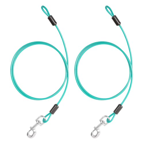 LUFFWELL Hundeleinenverlängerung, 2 Stück, 60 cm, kausichere Hundeleine ohne Verheddern, doppelte Hundeleinen-Verlängerung für Halsband und Geschirr, ideal für 2 Hunde, zum Laufen, Spazierengehen von LUFFWELL