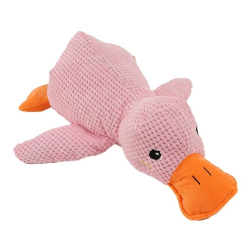 Quack-Quack-Ente Hundespielzeug, Hundeplüschspielzeug Interaktives Spielzeug, Ente Quacksalber Hundespielzeug, Quietschende Hundespielzeuge, Süßes Spielzeug Kauspielzeug Geeignet Für Welpen (Rosa) von LUISAS