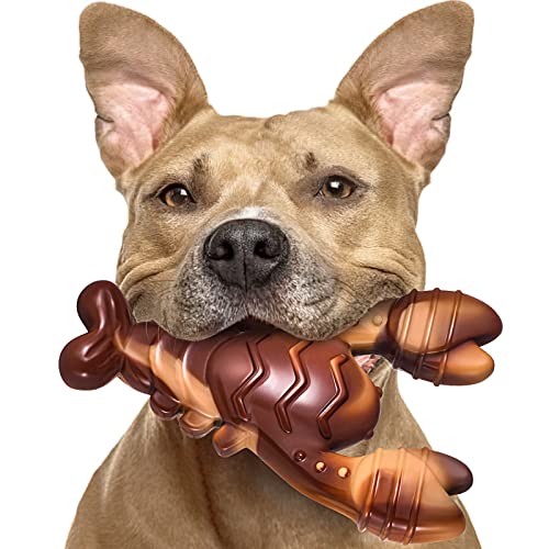 Hundespielzeug, unzerstörbar, unzerstörbares Hundespielzeug für aggressive Kauer, Hunde-Kauspielzeug für langlebiges Hundespielzeug für Nylon, robustes Hundespielzeug mit Welpen-Beißspielzeug, von LUKITO