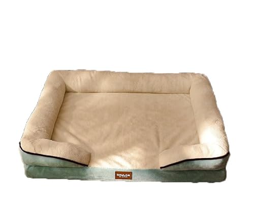 LULUMAIC Großes Hundebett, Hundebetten für extra große Hunde, Tierbett mit Nicht skidem Boden und waschbares abnehmbares Hundebett (weiß 130 * 105 cm) von LULUMAIC