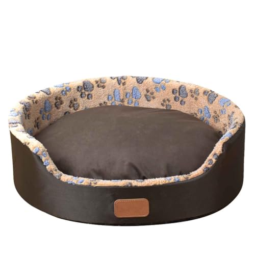 LULUMAIC Haustierbett, Hundebett, Hundesofa mit Abnehmbarer waschbarer Abdeckung und reversibler Kissen, Katzenbett mit Nicht rutschem Boden für kleine mittelgroße Hunde und Katzen, Hellbraun, XL von LULUMAIC