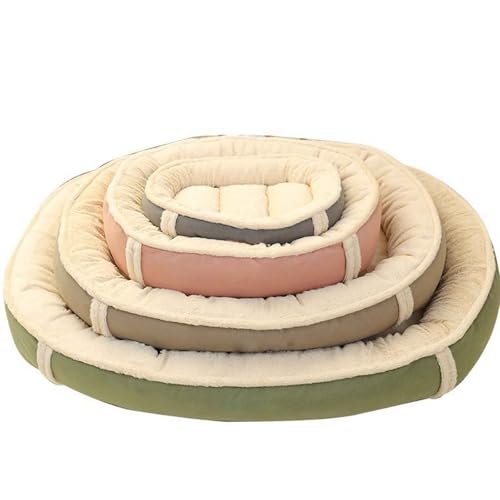 LULUMAIC Hundebett, Hundesofa, beruhigendes Hundebett, Nicht-Skid-Hundebetten, warmes Plüschpupfbett, weiches bequemes, waschbares Katzenhundbett, für kleine mittelgroße Hunde, grau, l von LULUMAIC