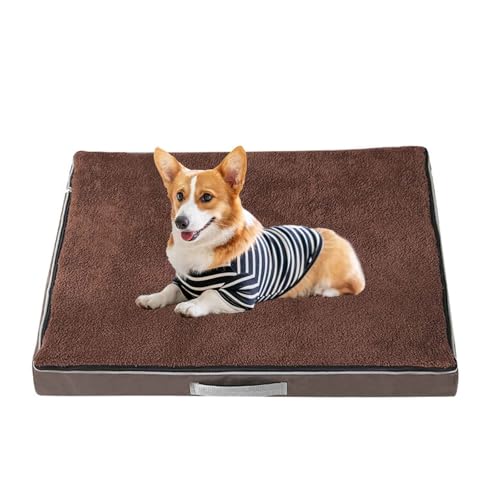 LULUMAIC Hundebett, wasserdichte Orthopäde Hundebett, weiches Hundesofa-Bett mit abnehmbaren und waschbaren Decken, Schaumstoffhundsofa-Bettmatratze mit Nicht rutscher Basis, Braun, XL von LULUMAIC