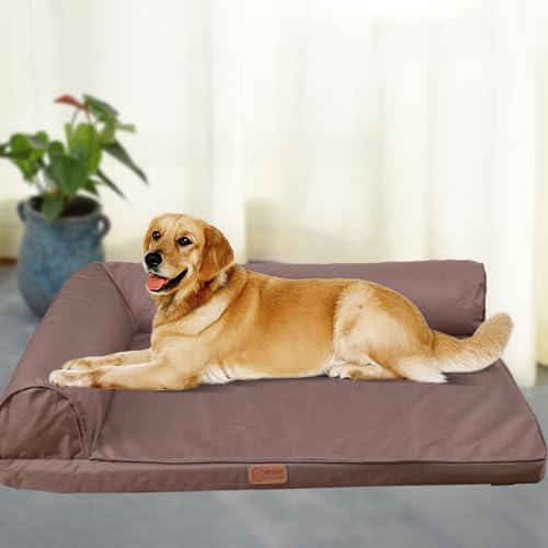 LULUMAIC Hundebett für extra große Hunde, Haustierbett L-förmige Couch mit wasserdicht von LULUMAIC