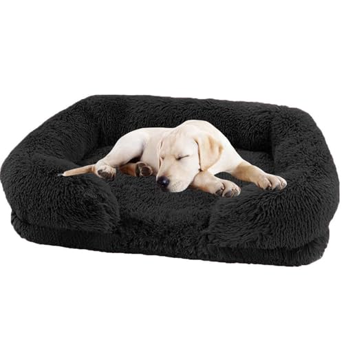 LULUMAIC Hundebett mit luxuriösem flauschigem Plüsch, wasserdicht von LULUMAIC