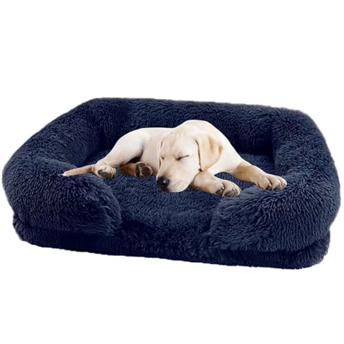 LULUMAIC Hundebett mit luxuriösem flauschigem Plüsch, wasserdicht von LULUMAIC