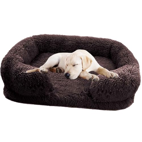 LULUMAIC Hundebett mit luxuriösem flauschigem Plüsch, wasserdicht von LULUMAIC