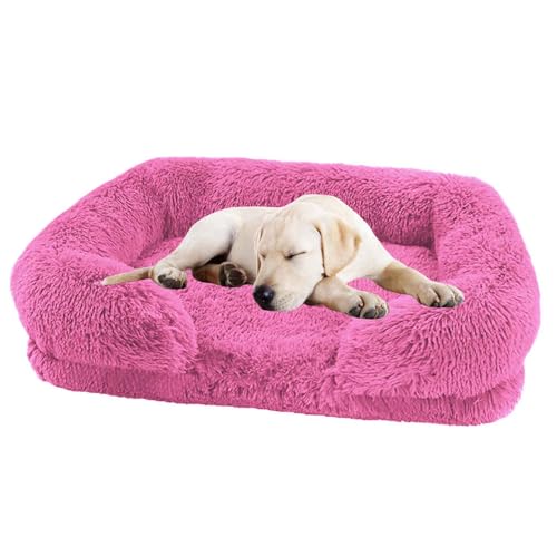 LULUMAIC Hundebett mit luxuriöser Flauschiger Plüsch, wasserdicht von LULUMAIC