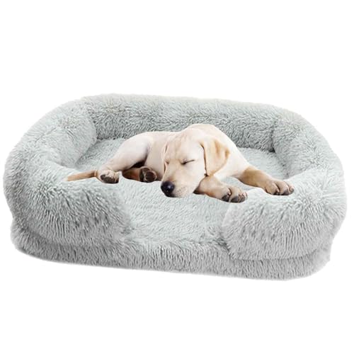 LULUMAIC Hundebett mit luxuriöser Flauschiger Plüsch, wasserdicht von LULUMAIC