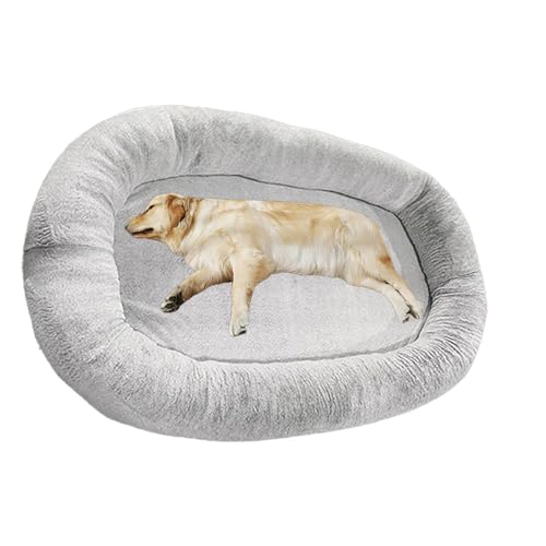 LULUMAIC Menschliches Hundebett für Erwachsene, langes Hundebett für menschliche Größe, abnehmbare Abdeckung, riesiger Hundebett für Familien (hellgraues 6XL) von LULUMAIC