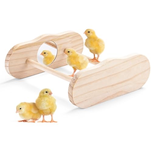 Chick Jungle Gym Sitzstange Spielzeug für Stall & Brutstätte Holz Huhn Roosting Bar für Unterhaltung Küken Stand Training Sitzstange Holz Küken Barsch von LUMINFLY