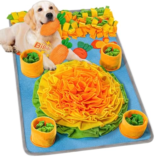 LUMINFLY Schnüffelmatte für Hunde, große Rassen, bunte Futtermatte, kommt mit 2 Karottenspielzeugen, perfekt für langsames Essen und Angstlinderung, 50 x 203,2 cm LUMINFLY Schnüffelmatte für Hunde, große Rassen, bunte Futtermatte, kommt mit 2 Karottenspielzeugen, perfekt für langsames Essen und Angstlinderung, 50 x 203,2 cm von LUMINFLY