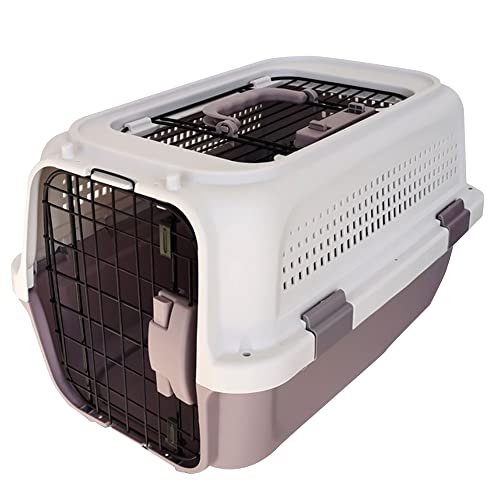 Pet Air Box, Flugkoffer Cat Cage Transport Box, tragbare ausgehende Lufttransportkiste Kaninchen Hunde Katzen mittel und kleine Hunde Versandkasten Haustierbox Reise -Reise Cage von LUNLUN