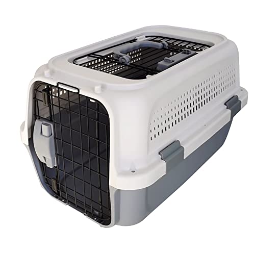 Pet Air Box, Flugkoffer Cat Cage Transport Box, tragbare ausgehende Lufttransportkiste Kaninchen Hunde Katzen mittel und kleine Hunde Versandkasten Haustierbox Reise -Reise Cage von LUNLUN