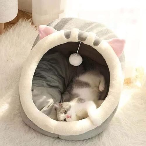 1Pcs Large Space Pet Bed Pad Toy Hanging Ball Cat Bed Cat House Cat Mat Halbgeschlossene Cat Villa Four Seasons Universal Comfort von LUNYY