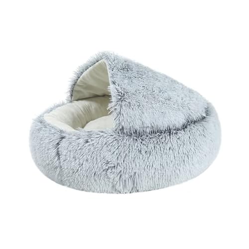 LUNYY 1 Stücke Winter Plüsch Haustier Katze Bett Rundes Katzenkissen Katzenhaus 2 In 1 Warmer Katzenkorb Haustier Schlafsack Katzennest Zwinger Für Kleine Hundekatzen von LUNYY