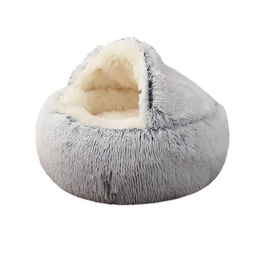 LUNYY 1 Stücke Winter Plüsch Haustier Katze Bett Rundes Katzenkissen Katzenhaus 2 In 1 Warmer Katzenkorb Haustier Schlafsack Katzennest Zwinger Für Kleine Hundekatzen von LUNYY