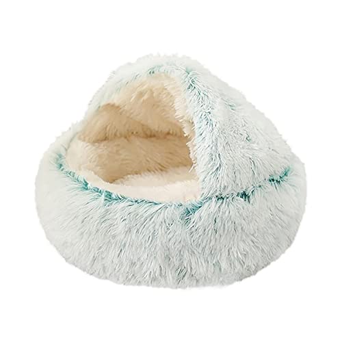 LUNYY 1 Stücke Winter Plüsch Haustier Katze Bett Rundes Katzenkissen Katzenhaus 2 In 1 Warmer Katzenkorb Haustier Schlafsack Katzennest Zwinger Für Kleine Hundekatzen von LUNYY