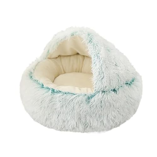 LUNYY 1 Stücke Winter Plüsch Haustier Katze Bett Rundes Katzenkissen Katzenhaus 2 In 1 Warmer Katzenkorb Haustier Schlafsack Katzennest Zwinger Für Kleine Hundekatzen von LUNYY