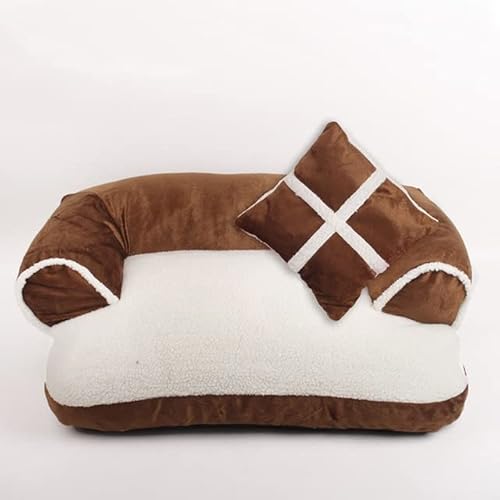 LUNYY 1Pcs Haustier Zubehör Katze Hundebett Sofa Set Welpen Schlafkissen Hund Katze Weiche Plüsch Zwinger Matte Kleine Mittlere Haustier Pad Hund Katze Schlafsofa von LUNYY