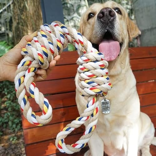 LUNYY 60CM Pets Toys Bite Molar Tooth Seil Hundespielzeug für große Hunde Rottweiler Hundespielzeug Golden Retriever Kauzähne große Spielzeuge von LUNYY