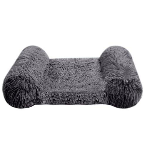 LUNYY Abnehmbare waschbare Hundehütte Katzenhütte Plüsch Runde Haustier Winter Warme Matte Hundebett Hundebett mit Reißverschluss Hundebett von LUNYY