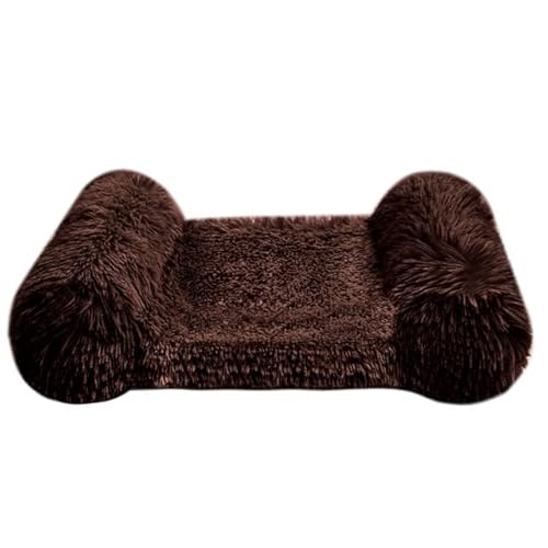 LUNYY Abnehmbare waschbare Hundehütte Katzenhütte Plüsch Runde Haustier Winter Warme Matte Hundebett Hundebett mit Reißverschluss Hundebett von LUNYY