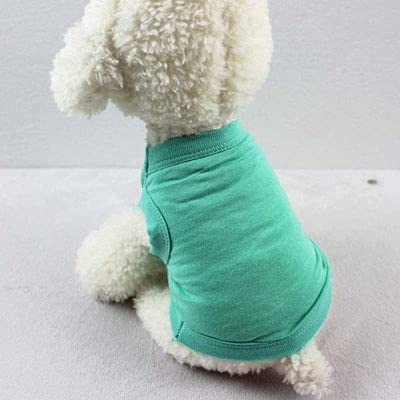 LUNYY Haustierkleidung für kleine, mittelgroße Hunde, solides Baumwoll-T-Shirt, Hundezubehör, Heimtierbedarf, Katzenweste, Hemden von LUNYY