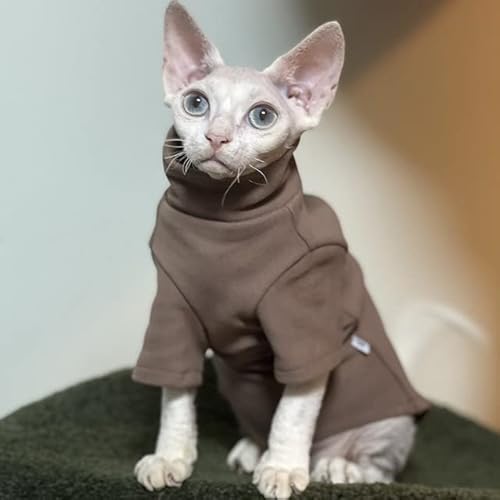 LUNYY Katzenkleidung Baby weiche Baumwolle Herbst Winter Kätzchen kleine Hundekleidung für Katzenkostüm unbehaarte Haustierkleidung von LUNYY