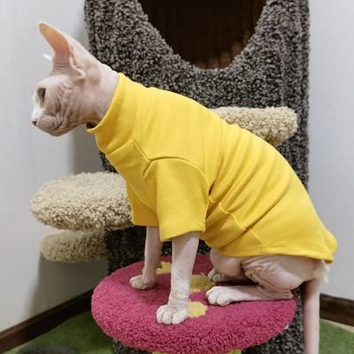 LUNYY Katzenkleidung Baby weiche Baumwolle Herbst Winter Kätzchen kleine Hundekleidung für Katzenkostüm unbehaarte Haustierkleidung von LUNYY