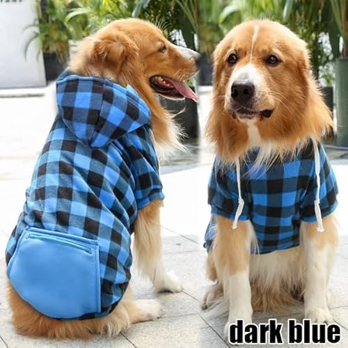 LUNYY Mode Plaid Hunde Hoodies Jacke Haustier Kleidung für kleine mittelgroße Hunde Mantel Jacken Sweatshirt für Hunde Katzenkostüm XXS-5XL von LUNYY