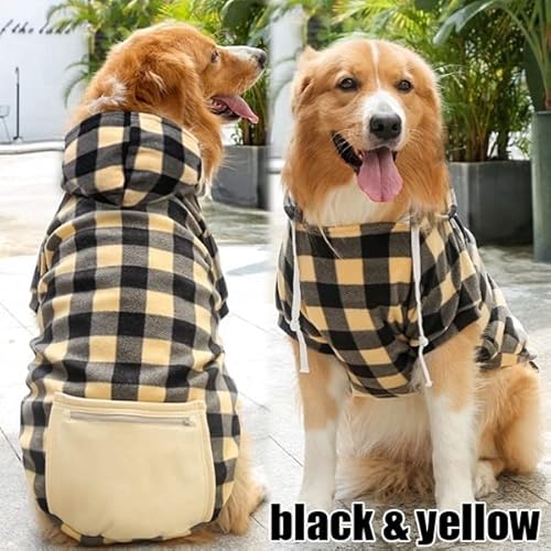 LUNYY Mode Plaid Hunde Hoodies Jacke Haustier Kleidung für kleine mittelgroße Hunde Mantel Jacken Sweatshirt für Hunde Katzenkostüm XXS-5XL von LUNYY