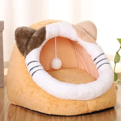 LUNYY Süßes Katzenbett, Warmer Haustierkorb, abnehmbares Kätzchen-Liegekissen, Katzenhaus, weiche kleine Hundematte, Tasche, gemütliches Katzenbett, Sofahaus von LUNYY