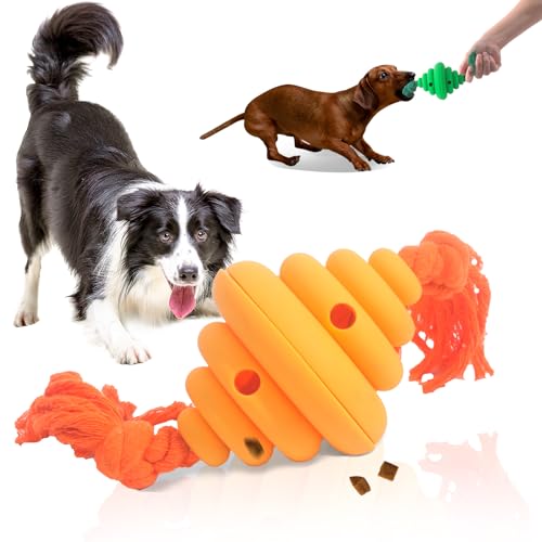 LUO&GEFIK Haustier Kauspielzeug Ball für Hunde Reißfest Interaktives Tauziehen Choke-Free von LUO&GEFIK