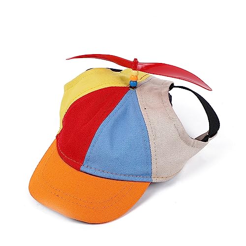 LUOFANG Sunbonnet-Hüte für Hunde, Welpen, Katzen, Haustiere, Sommer-Outdoor-Zubehör, 3 Farben mit Ohrlöchern, Sunbonnet-Outfit von LUOFANG