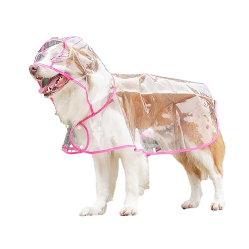 LUOFENG Regenmantel, Regenmantel für Hunde, wasserdicht, mit Kapuze, Regenponchos, Haustier-Regenmantel mit hellen Farben, Outdoor-Hunde-Regenmantel von LUOFENG