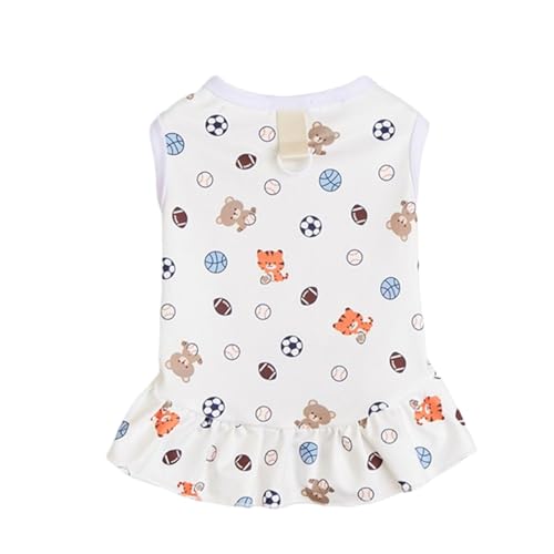 LUOFENG Rock für Hunde, niedliches bedrucktes Kleid mit Traktionsringen, für Sommer, Frühling, bequemes Kleid, schöner Stil, für Hunde und Katzen von LUOFENG