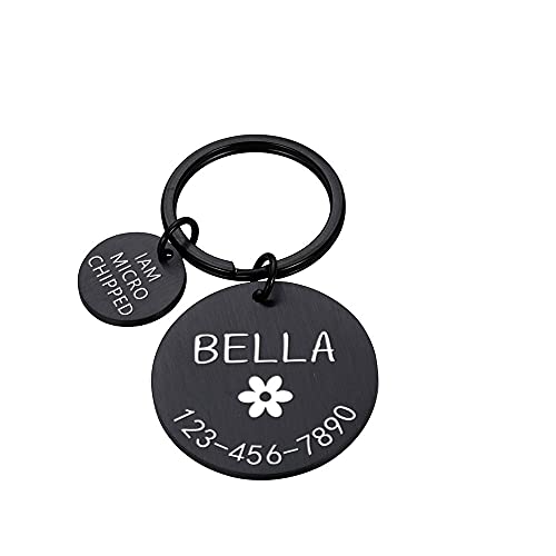 HundeanhäNger Mit Gravur Graviertes Hundepet ICH WÜRDE Tag Personalisierter Name Telefon Knochen Blume Pet ICH WÜRDE Name für Katze Welpen Hundetikett Anhänger Keyring Pet Zubehör Hundemarke Mit Gravu von LUOSHUAI