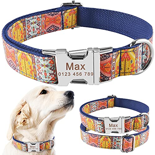 HundeanhäNger Mit Gravur Nylon-Mode-Junge Mädchen Unisex-Hundekragen-Produkte-Haustierkragen Kleiner Großer Personalisierter Hundekragen Benutzerdefinierter Gravierter Name ICH WÜRDE Schild Hundemarke von LUOSHUAI