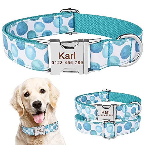 HundeanhäNger Mit Gravur Nylon-Mode-Junge Mädchen Unisex-Hundekragen-Produkte-Haustierkragen Kleiner Großer Personalisierter Hundekragen Benutzerdefinierter Gravierter Name ICH WÜRDE Schild Hundemarke von LUOSHUAI