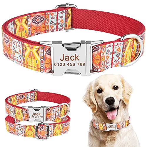 HundeanhäNger Mit Gravur Nylon-Mode-Junge Mädchen Unisex-Hundekragen-Produkte-Haustierkragen Kleiner Großer Personalisierter Hundekragen Benutzerdefinierter Gravierter Name ICH WÜRDE Schild Hundemarke von LUOSHUAI