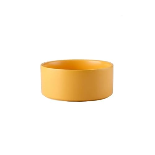 Hundenapf Keramische Hund Fütterungsschale Pet Feeder Waren for Katzen Welpen Lebensmittel Wasser Container Aufbewahrung Wasserer Zubehör Futternapf Katze ( Color : Yellow , Size : 400ML Small Cat ) von LUOSHUAI