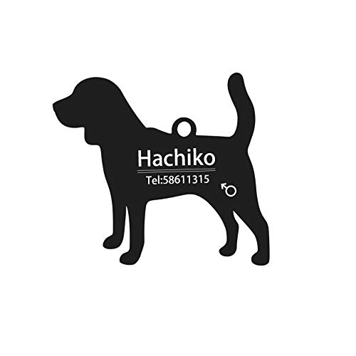 LUOSHUAI HundeanhäNger Mit Gravur Freie Gravur Haustier Hund Katze Kragen Zubehör Dekorationstier ICH WÜRDE Hunde-Tags-Halsbänder Edelstahl-Katzen-Tag Tag Hundemarke Mit Gravur von LUOSHUAI