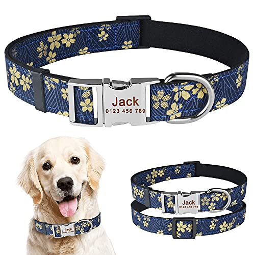 LUOSHUAI HundeanhäNger Mit Gravur Personalisierte Hundekragen Samll Medium Große Hunde Custom Graviertes Haustier ICH WÜRDE Namensschild Hundemarke Mit Gravur (Size : L 42-70cm) von LUOSHUAI