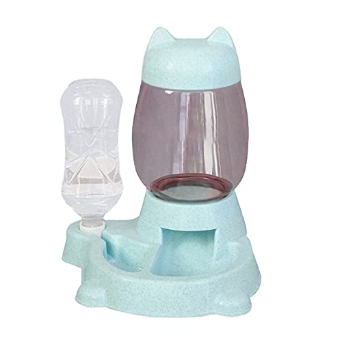 LUOSHUAI Hundenapf 2 stücke/Satz Katze Fütterungsschalen for Hundeautomatische Feeder Wasserspender Futternapf Katze (Color : Blue) von LUOSHUAI