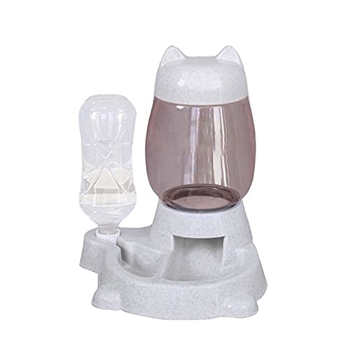 LUOSHUAI Hundenapf 2 stücke/Satz Katze Fütterungsschalen for Hundeautomatische Feeder Wasserspender Futternapf Katze (Color : Gray) von LUOSHUAI